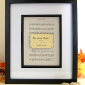 Salem&#39;s Lot - Stephen King - Wall Art - Original Framed Page w Barlow & Straker Antiques Business Card