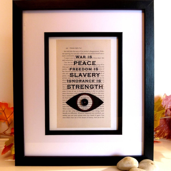 Nineteen Eighty-Four (1984) - Framed Original Page w/ 'CCTV' Camera