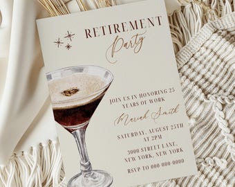 Retirement Party Invitation Template | Retirement Celebration Invite | Editable Retirement Party Invite | Printable Retirement Card