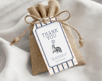 Circus Thank You Tag Template, Carnival Birthday Favor Tag, Editable Thank You Tag, Editable Canva Template b03g
