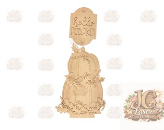 Interchangeable Monthly Craft Kit Hello Pumpkin and Pumpkin Spice | Door Round | Porch Leaner | Paint Kit | DIY