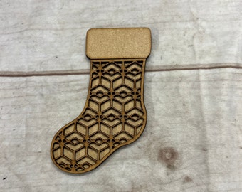 Christmas Stocking, Stocking, DIY, Craft Kit, DIY Christmas, Laser Cutouts