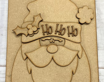 DIY Santa Christmas Pallet Sign Craft Kit, Laser Cut MDF Home Decor
