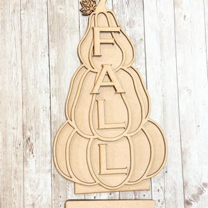 Fall Standing Pumpkins | 2 Sizes | Sign | Fall | DIY Kit | Unfinished Laser Cutouts | Pumpkins | Standing | Stacked Pumpkins
