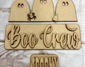 Interchangeable Farmhouse Kit, Halloween, Boo, Fits Seasonal Truck, DIY Truck Kit, Truck, Laser Cutout