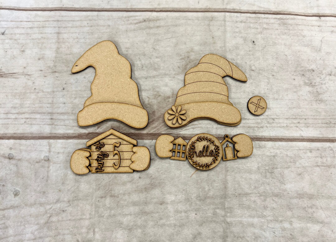 Interchangeable Gnome Add On, Laser Cut, DIY Kit, Gnome Etsy