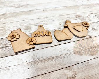 Farmhouse Cow Cottage Drawer Insert | Paint Kit | Home Decor | Mantle Decor