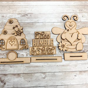 Standing Honey Bee, Bee, Bee Hive, Be Humble, Unfinished, DIY, Laser Cut, Craft Kit, Blanks,