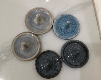 Handmade Ceramic Ring Holder Dish, Wheel Thrown Pottery