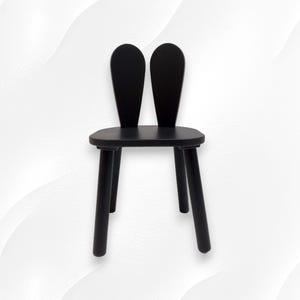Bunny Chair for Kids Table Set - Montessori Wooden Toddler Chair 28cm - EN71 Child-Safe  Wooden baby Chair to Complete Playroom Furniture.