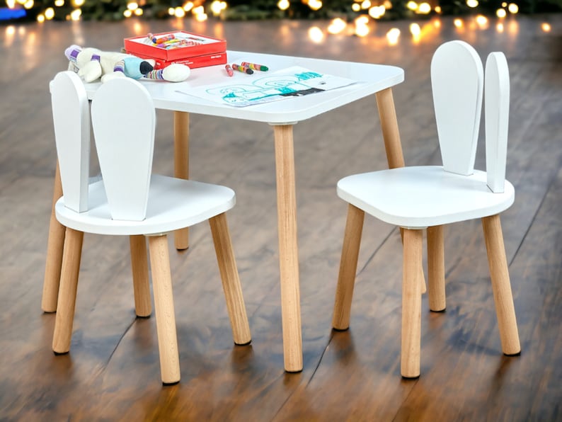 Kids Furniture,Montessori Table,Montessori Furniture,Activity Table,Table and Chair Set,kids table and chair,Wooden Kids Table,Handmade Kids Table,Table and Chair,Montessori Chair,Rabbit Chair,Gift for Christmas,Kids Room