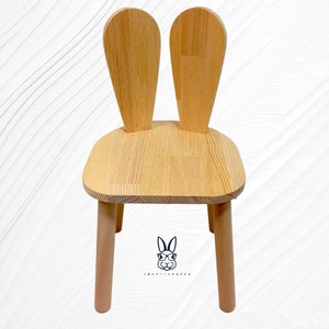 Smartie-Bunny Chair Wooden Chair For Kids room Montessori Table And Chair-Wooden Kids Table And Chair Set-Montessori Furniture-Kids chair NATURAL