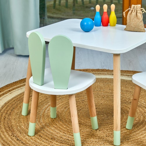Toddler Table and Chairs Montessori Furniture Kids Etsy