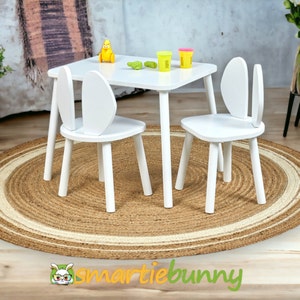 Wooden Kids Table and Chairs: Montessori Activity Furniture