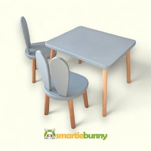 Kids Table & Chairs Set — Natural Wood, Montessori-Inspired — Compact Kids Furniture for Toddlers