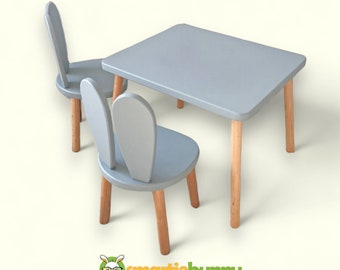 Ensemble de meubles pour enfants - Tables pour enfants - Ensemble de tables pour enfants - Table sensorielle pour bébé en bois - Petite table pour enfants avec chaises - Chaise pour enfants
