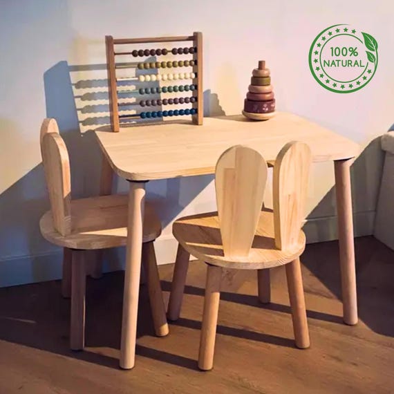 Montessori Mini Chair for Children Kids Wood Table and Chair Set Wooden Activity Table and Baby Chair for Toddler wooden Kids Desk Chair Etsy UK