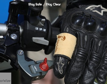 Keep your motorbike visor clear whilst you ride. Handmade. Unisex.