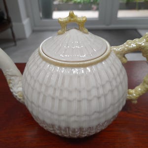 Belleek Pottery Teapot, 3rd Green Mark, 1965 - 1980