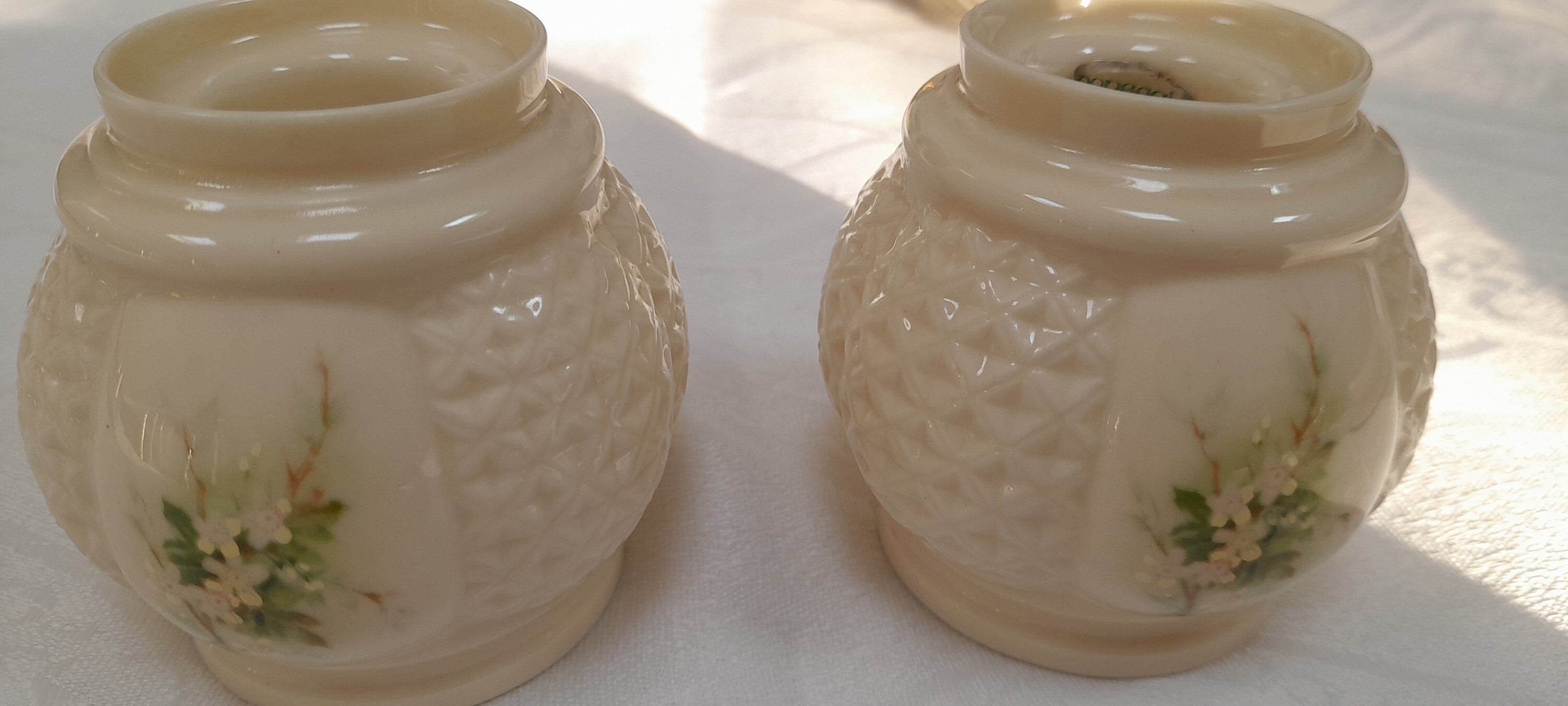 Two Donegal Candle Holders, Bunbeg Pattern