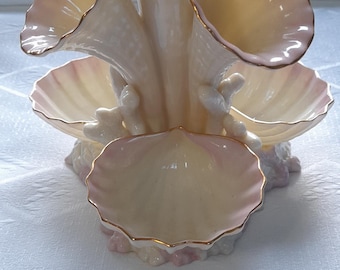 Belleek Marine Centerpiece Vase, in Epergne Style, 6th Period