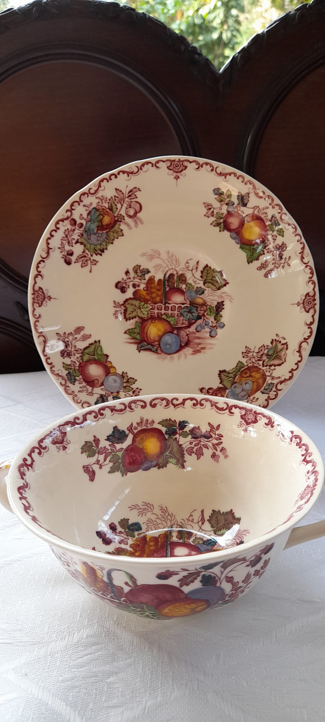 美品]英国Mason'sメイソンズ FruitBasket スクエアプレート
