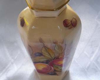 Vintage Aynsley Orchard Gold Ginger Jar, Signed Doris Jones