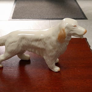 Belleek Keramik Irländsk Setter Hund, 8:e Mark, Blå Mark