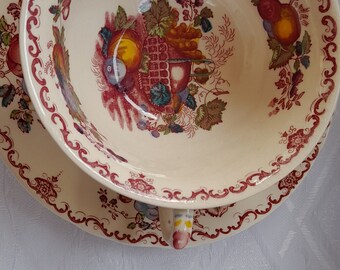 Mason's Ironstone, Fruit Basket Pattern, Soup Bowl and