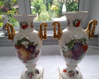 Victorian Floral Vase: Double Handled Antique Decor - Etsy UK