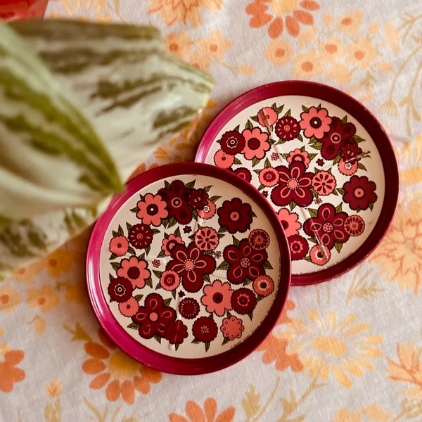 Flowertime Mauve Baret Ware Coasters