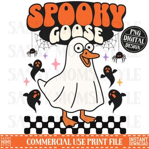 Spooky Goose png, Goose png, Halloween png, Halloween moderno, png, Camisa de Halloween, Ganso, Ganso bobo, Ganso moderno, Festa