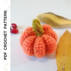 Crochet PATTERN Easy Pumpkin Decor Amigurumi, Do It Yourself Halloween Thanksgiving Fall Crochet Project • PDF in English by Dutor