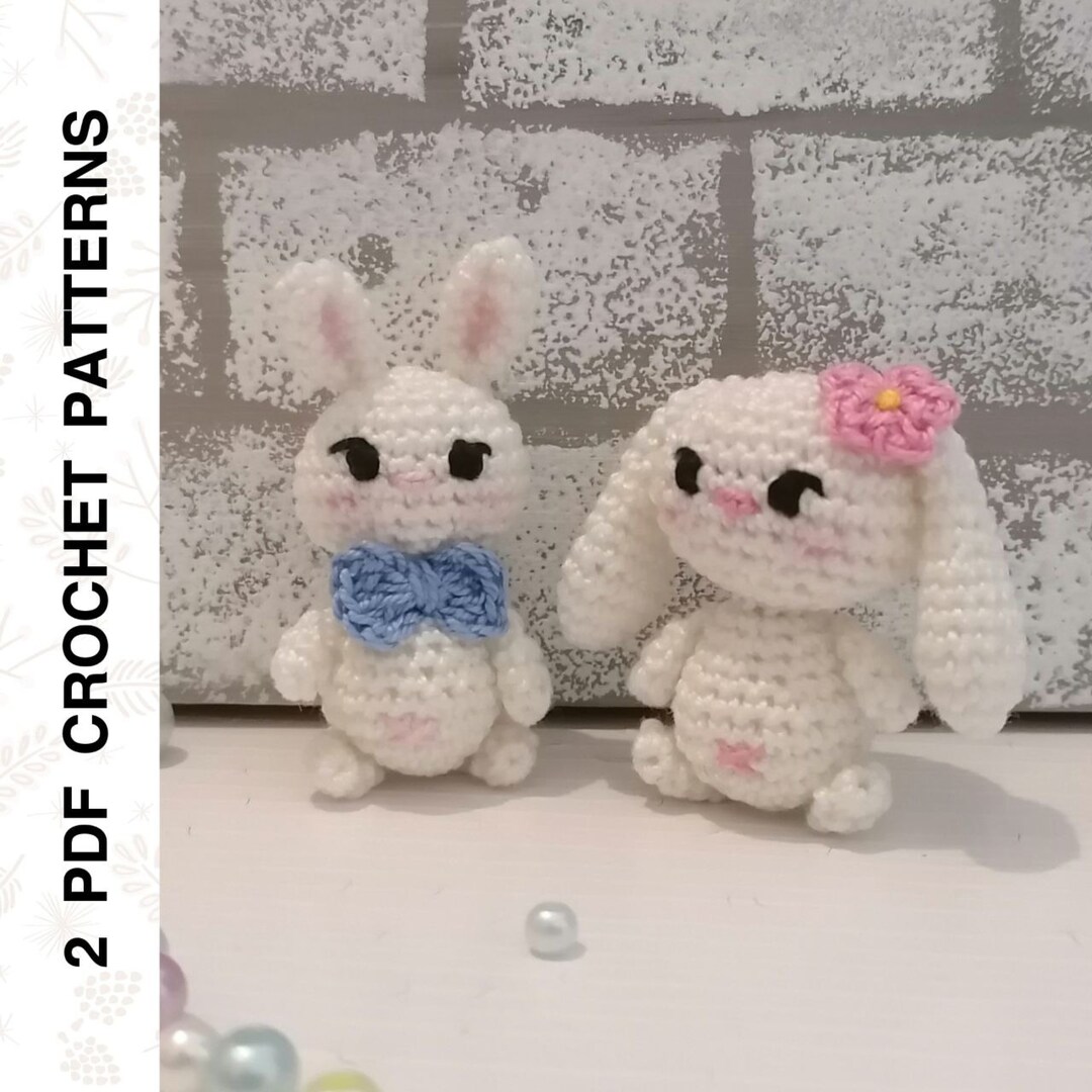 Crochet PATTERNS Amigurumi Mini Animals Tiny Bunny & Micro Rabbit • PDF ...