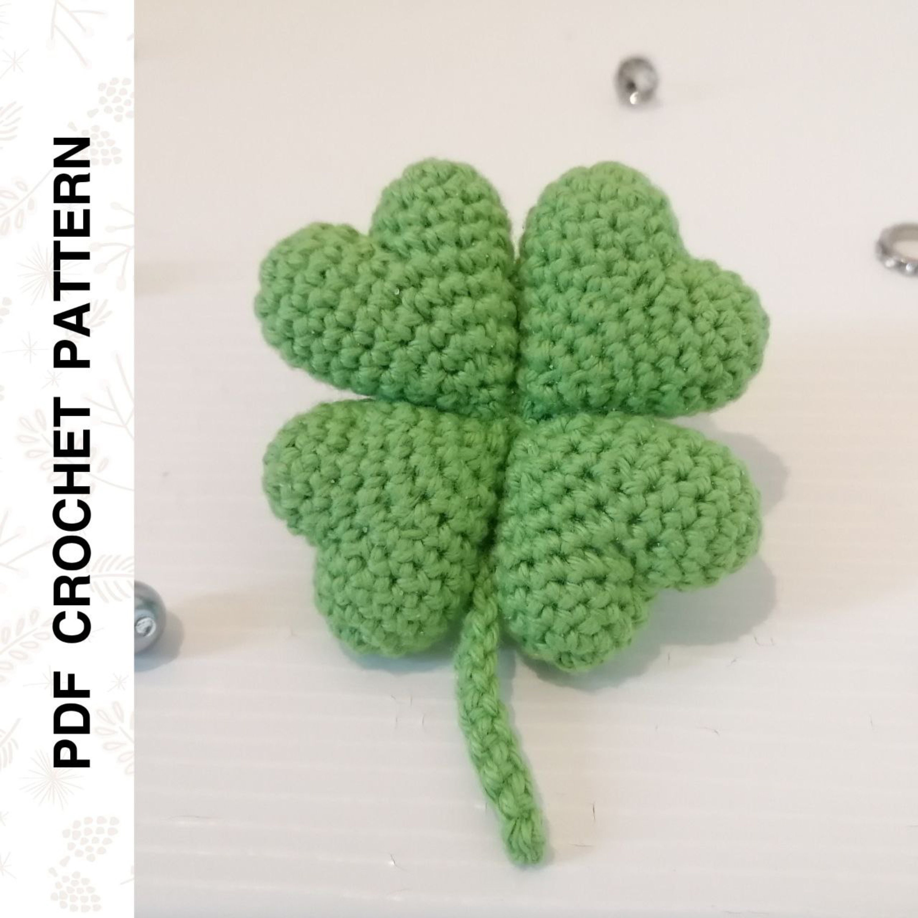 Crochet PATTERN Four Leaf Clover Amigurumi • PDF in English by