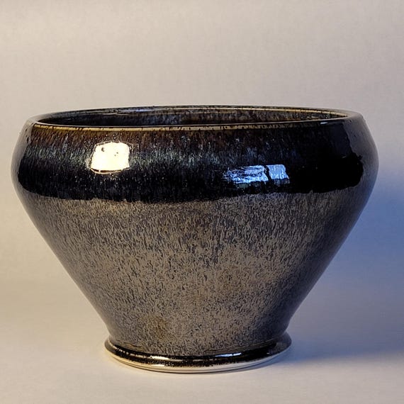 Oil Spot Glazed Stoneware Vase