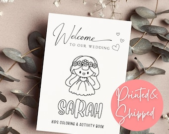 WEDDING Activity Book, Personalized Wedding Activity Book, Kids Activity Book, Kids Wedding Favor, Printed Wedding Coloring Book, Origami