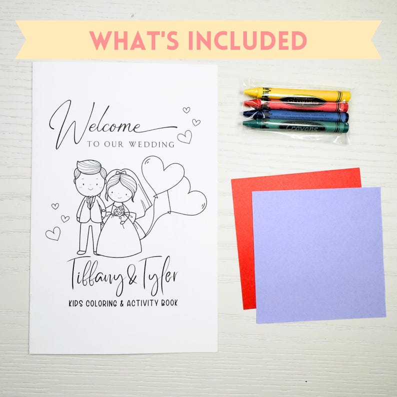WEDDING Activity Book, Personalized Kids Activity Book, Kids Wedding Favor, Wedding Activity Book for Kids, Wedding Coloring Book, Origami image 6