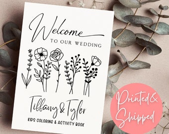WEDDING Activity Book, Personalized Wedding Activity Book, Kids Activity Book, Kids Wedding Favor, Wedding Coloring Book