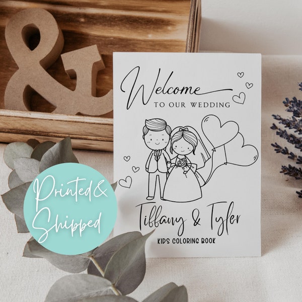 Wedding Coloring Book, Wedding Kids Coloring Book, Wedding Coloring Book for Toddlers/Preschoolers, Personalized Coloring Book