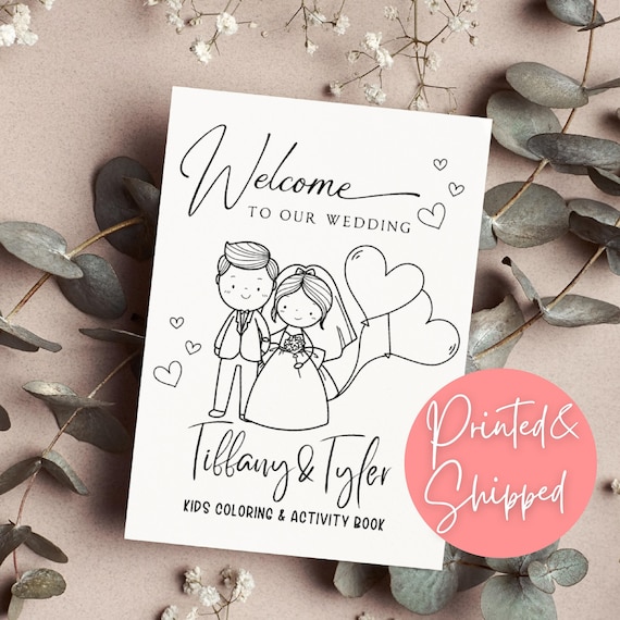 WEDDING Activity Book, Personalized Kids Activity Book, Kids Wedding Favor, Wedding Activity Book for Kids, Wedding Coloring Book, Origami