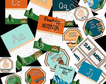 CAMPING Classroom Decor Bundle | CAMPING Classroom Theme | Classroom Decor | Classroom Bundle | Teacher Resources | Calm Classroom Decor