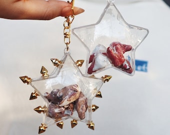 Handmade Teeth Shaker Star Keychain – Grunge Charm