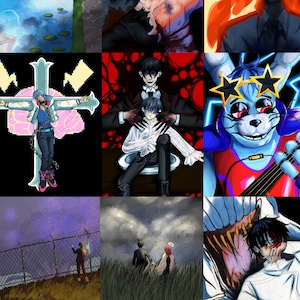 Impresiones de arte inspiradas en anime y juegos: MP100, Jjk, Ohshc, Ghibli, DMmD, BB, SD, FNAF