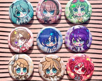 Vocaloid 37mm pin badges