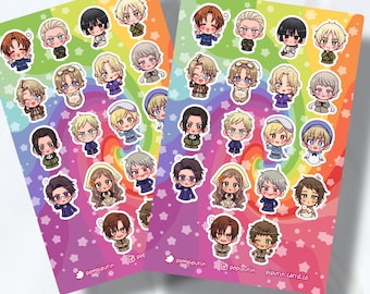 Hetalia Holographic Sticker Sheet