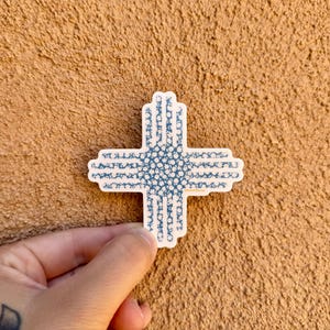 Zia sticker, New Mexico sticker, flower zia, zia symbol