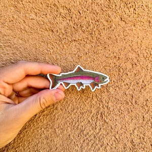 Rainbow trout sticker, fish sticker, fisherman sticker