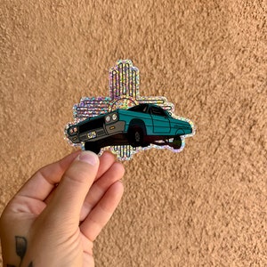 Low Rider, naklejka Nowy Meksyk, naklejka na samochód, naklejka z symbolem Zia