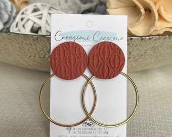 Convertible Earrings - Drop - Hoop - Hypoallergenic - Clay